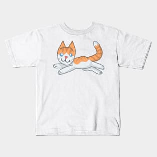 Floppy Cat [Ginger And White Tabby] Kids T-Shirt